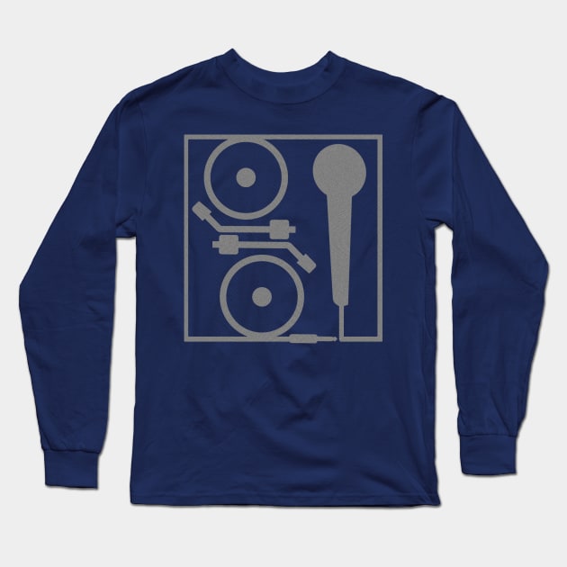 2 Turntables and a Microphone Long Sleeve T-Shirt by smallbrushes